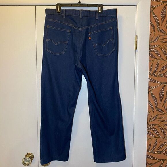 LEVI’S Vintage Orange Tab Straight Leg Dark Wash Men’s Jeans Size 37x27 - Picture 2 of 12